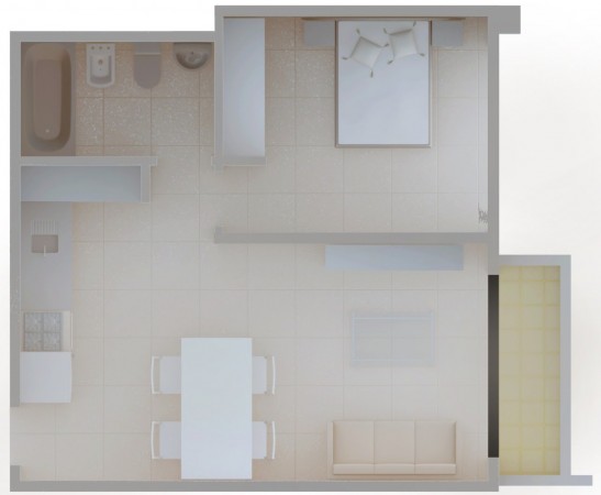 DEPARTAMENTO A ESTRENAR EN CASTELAR NORTE 60 MTS2 